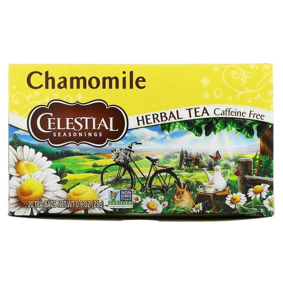 Celestial Seasonings Herbal Tea Caffeine Free Chamomile 20 Tea Bags 0.9 oz Pack of 3