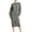 Gray, variant on Lopecy-Sta Womens Dresses Crew Neck Oversized Tunic Sweater Midi Dress Long Sleeve Relaxed Fit Lounge Holiday Weekend Dress