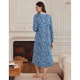 thumbnail image 5 of Ekouaer Nightgowns for Women with Pockets Long Sleeves Nightshirts Ladies Nightdress Plus Size Pajama Dress, 5 of 6