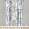 thumbnail image 4 of Ambesonne Floral Window Curtains, Lavender Flowers Bouquet, Each 28" W x 84" L, White and Violet Blue, 4 of 4