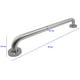 thumbnail image 4 of Barras Seguridad Baño Agarradera 50cm 2pzas NANOFORT Discapacitados Pasamanos Acero Inoxidable, 4 of 6