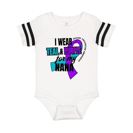 

Inktastic Suicide Prevention I Wear Teal and Purple for My Nana Gift Baby Boy or Baby Girl Bodysuit