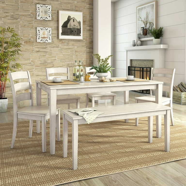 Weston home lexington dining set with bench and 4 ladder on sale back chairs