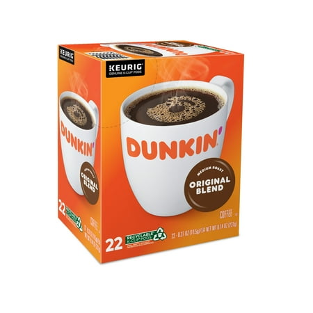 Dunkin' Donuts Original Blend Coffee, Keurig Single-Serve K-Cup Pods, Medium Roast, 22 Count