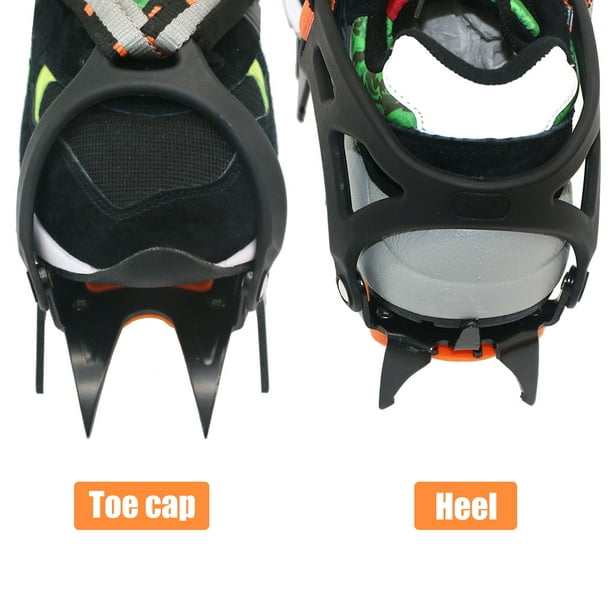 Tracción 12 Dientes Crampones De Hielo Zapatillas De Bota De Nieve De Invierno Con Picos De Hielo De Hielo De Hielo Tacos De Tracción De Nieve