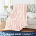 thumbnail image 5 of Walensee Ultra Soft Microplush Fleece King Blanket, 108" x 90", Pink, Machine Washable, 5 of 8