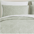 thumbnail image 3 of Evjk 3-Piece Cotton Blend Matelassé Coverlet Set – Lightweight, Breathable, Leaf Green Pattern,King, 3 of 3