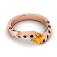 thumbnail image 3 of 1.20 Carat Natural Diamond Citrine & Black Onyx Gemstone Elegant Engagement Ring for Ladies 18K Rose Gold Size 6 by Diamond-Capitals, 3 of 8