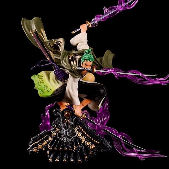 New Anime Ronoa Zoro Three-Blade Manga Sauron Roronoa PVC Action Collection Gift 20cm