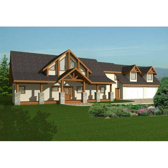 001-3272: Lakehouse Craftsman 3 Bed, 5 Bath Luxury Home Plan, 3286 Sq Ft: Full Blueprints with License to Build by Home Plan Marketplace - Lesuto
