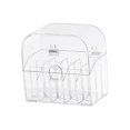 thumbnail image 3 of Soporte de caja de almacenamiento de lápiz labial con cubierta Organizador de tocador de 15 rejillas para bandeja de encimera de baño, transparente a Sunnimix n Organizador, 3 of 4