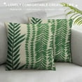 thumbnail image 3 of WERPE  Tropical Palm Leaves Throw Lumbar Pillow Covers Summer Green Plants Monstera Banana Leaf Farmhouse Decorations Pillow Cases Rectangular White, 3 of 5