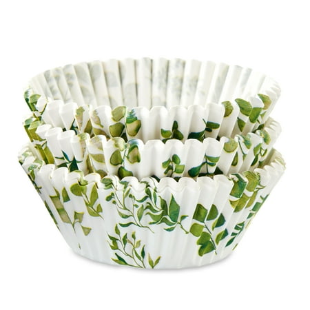Great Value Green Leaves Cupcake Liners, 75 Count