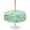 Mint, Teal, Lemon, variant on Outdoor Tablecloth with Umbrella Hole for Patio/Picnic/Party/Camping, Green Striped Waterproof Table Cloth Rectangle Table Cover Washable, Light Yellow Simple Abstract Waves Lines (60"x 102")