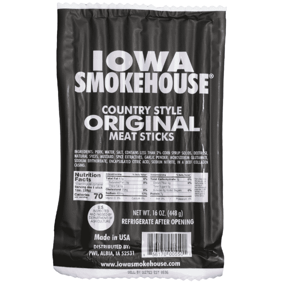 IOWA SMOKEHOUSE Original Country Style Meat Sticks, 16 oz