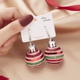 thumbnail image 5 of Pendientes navideños para mujer, con diamantes de imitación, colgantes de Papá Noel, hipoalergénicos, bonitos, joyas navideñas, 5 of 5