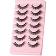 thumbnail image 3 of Cat Eye Lashes Natural Eyelashes Short Wispy Lash Strips Volume Eyelash Cateye Medium Length False Lashes Natural Looking Hybrid Clusters Full Strip Lashes (A1 | 8-14MM), 3 of 15