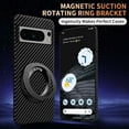 thumbnail image 5 of for Google Pixel 8 Case with Invisible 360° Rotatable Ring Holder Magnetic Kickstand, Compatible with Mag-Safe, Shockproof Ultra Slim Protection Pixel 8 Phone Case for Women Men,Blacksilver, 5 of 7