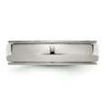 thumbnail image 3 of Chisel Stainless Steel Polished 6mm Grooved and Beaded Band, 3 of 6