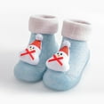 thumbnail image 4 of Fshinging Toddler Rubber Sole Anti- Socks Shoes Christmas 3D Cartoon Prewalker Slippers Sneakers, 4 of 5