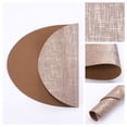 thumbnail image 5 of Placemats Set of 6 Leather Placemats for Kitchen Dining Table Decor Washable Heat Resistant Table Place Mats Champagne Gold 16.9x11.8inch, 5 of 6
