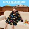 thumbnail image 5 of Game Controller Black Pattern Lamb Fleece Blanket Hoodies for Teens ,Teens Oversize Sherpa Wearable Hooded Blanket Sweatshirt with Super Pockets, 5 of 6
