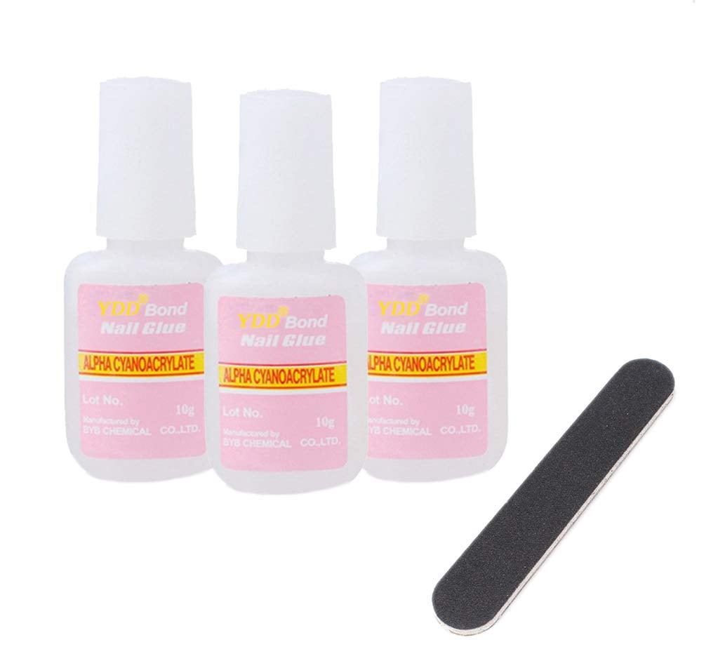 Extra-Strong Nail Glue,with Brush, Quick Dry Super Strong Nail Tip Adhesive Bond Glue Adhesive