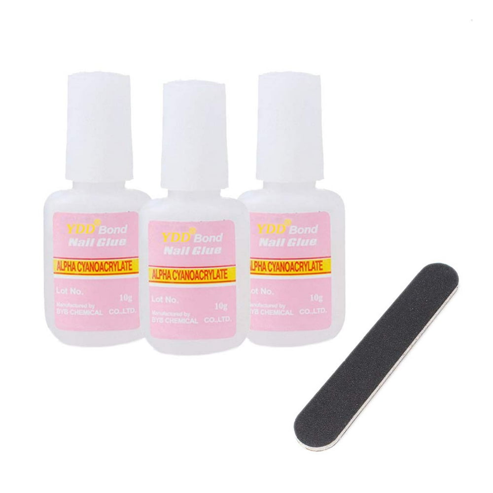 ExtraStrong Nail Glue,with Brush， Quick Dry Super Strong Nail Tip