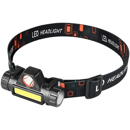 

LED Headlight Waterproof Ulta-light Portable COB Work Light Lamp USB Charging Night Fishing Riding Light