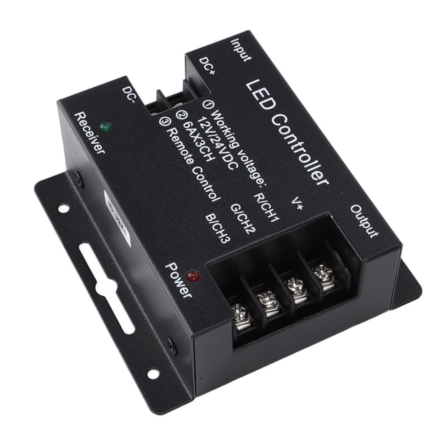 LED Lights Controller, Memory Function Dimmer Switch 12V-24V Constant Voltage for RGB LED Light Strip
