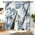 thumbnail image 2 of Lfeey Palm Leaf Tropical Green Blackout Curtains, Natural Print Privacy Protection Grommet Curtains, 52x96 Inches, 2 Panels, 2 of 6
