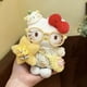thumbnail image 2 of hello Cartoon Red Glasses Apron Keychain Plush Toy Backpack Doll Plush Keychain for Women Style 10, 2 of 2