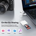 thumbnail image 2 of SD Card Reader for iPhone iPad Mac, USB C & Lightning Dual Connector Digital Camera Adapter to iPhone, SD Card Adapter Memory Card Reader for SD/TF/Sim Card, Plug & Play, Camera Accessories, 2 of 2