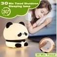 thumbnail image 5 of Panda Night Light, Led Squishy Panda Novelty Lamp, 3 Level Dimmable Nursery Nightlight, Rechargeable Touch Lamp for Breastfeeding Toddler Baby Kids Decor,Cool Gifts Panda Datou, 5 of 5
