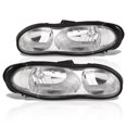 thumbnail image 2 of AJP Distributors Chrome Housing Clear Headlights Driving Signal Bumper Lamps Assembly Pair Left & Right Compatible/Replacement For Chevrolet Chevy Camaro Z28 SS 1998 1999 2000 2001 2002 98 99 00 01 02, 2 of 6