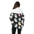 thumbnail image 4 of FORMRS Womens Scarf Winter Soft Long Big Warm Shawls Wrap Tassel Scarves, White Halloween Ghost, 4 of 9