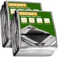 thumbnail image 1 of Yescom 2 Pack 20x30 Ft 10 Mil Poly Tarp Protective Cover Tarpaulin Outdoor Waterproof, 1 of 10