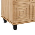 thumbnail image 4 of Benjara Hensley 22 Inch 2 Drawer Wood Nightstand, Grooved Front, Brown, 4 of 4