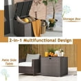 thumbnail image 6 of Costway  72 Gallon Patio Rattan Wicker Storage Deck Box Container with Liner Garden, 6 of 10