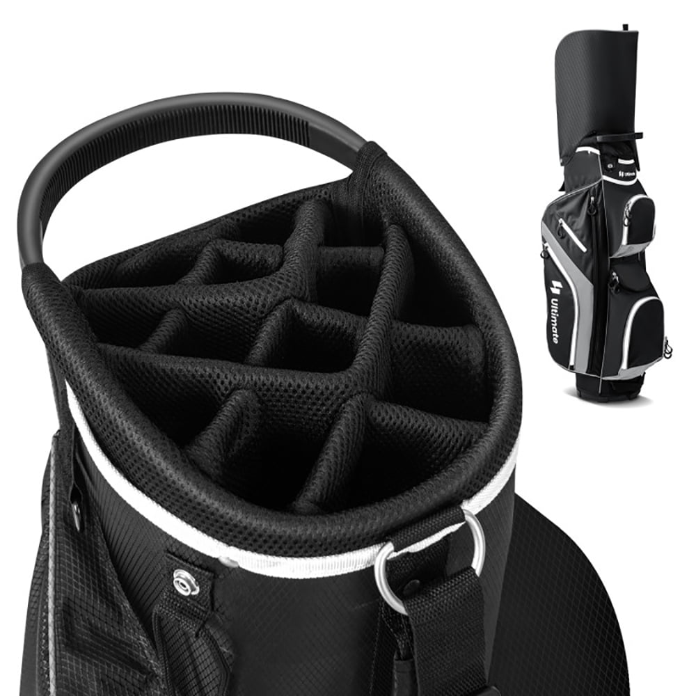 Spaco Golf Cart Bag with 14 Way Top Dividers-Gray, Golf Stand Bag for Men & Women,Multiple Pockets, Lightweight & Durable