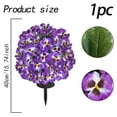 thumbnail image 3 of Artificial Topiary Ball Flowers, Faux Pansy Flowers with Ground Stake, UV Resistant Fake Flower Bush, Faux Greenery Shrubs, No Watering Fake Floral Arrangement for Garden, Patio, Porch, Purple, 3 of 5
