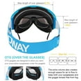 thumbnail image 2 of Ski Goggles,Findway Snowboard Snow Goggles Magnetic Interchangeable Dual Lens, Blue Lens Blue Frame, 2 of 8