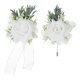 thumbnail image 1 of Conjunto de Corsage de Muñeca y Boutonnieres Blancos Uxcell, Corsage de Flores Artificiales para Boda Novia Novio Ceremonia Aniversario Baile Fiesta, 1 of 6