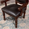 thumbnail image 6 of Furniture of America Cato Padded Faux Leather Indoor Armchairs, Brown Cherry (Set of 2), 6 of 8