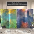 thumbnail image 2 of Red Lantern 6 ft. Tall Monet Canvas Folding Screen - Sunrise/Parliament, 2 of 7