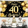 thumbnail image 3 of Big Happy 40th Birthday Banner - 72x44 Inch | 40th Birthday Backdrop, 40th Birthday Decorations for Men | 40th Birthday Banner, 40th Birthday Decorations Women, 3 of 10