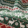 thumbnail image 3 of Live 50 x 60 Quilted Throw Blanket, Dutch Velvet, Winter Print, Green, Red, 3 of 6