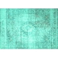 thumbnail image 1 of Ahgly Company Machine Washable Indoor Rectangle Persian Turquoise Blue Traditional Area Rugs, 2' x 3', 1 of 4