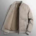 thumbnail image 2 of guisaled Mens Bomber Jackets Big and Tall Casual Warm Coat Full Zip Lightweight Quilted Puffer Jackets Fashion Winter Coats, 2 of 5