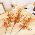 thumbnail image 6 of Darzheoy Fall Decor, Artificial Berry/Maple Leaf/Pumpkin Floral Stems Fall Branches Decorations, for Autumn Weeding Birthday Holiday Harvest Home Vase Indoor Decor, 6 of 6